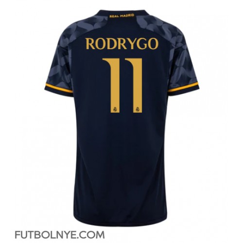 Camiseta Real Madrid Rodrygo Goes #11 Visitante Equipación para mujer 2023-24 manga corta